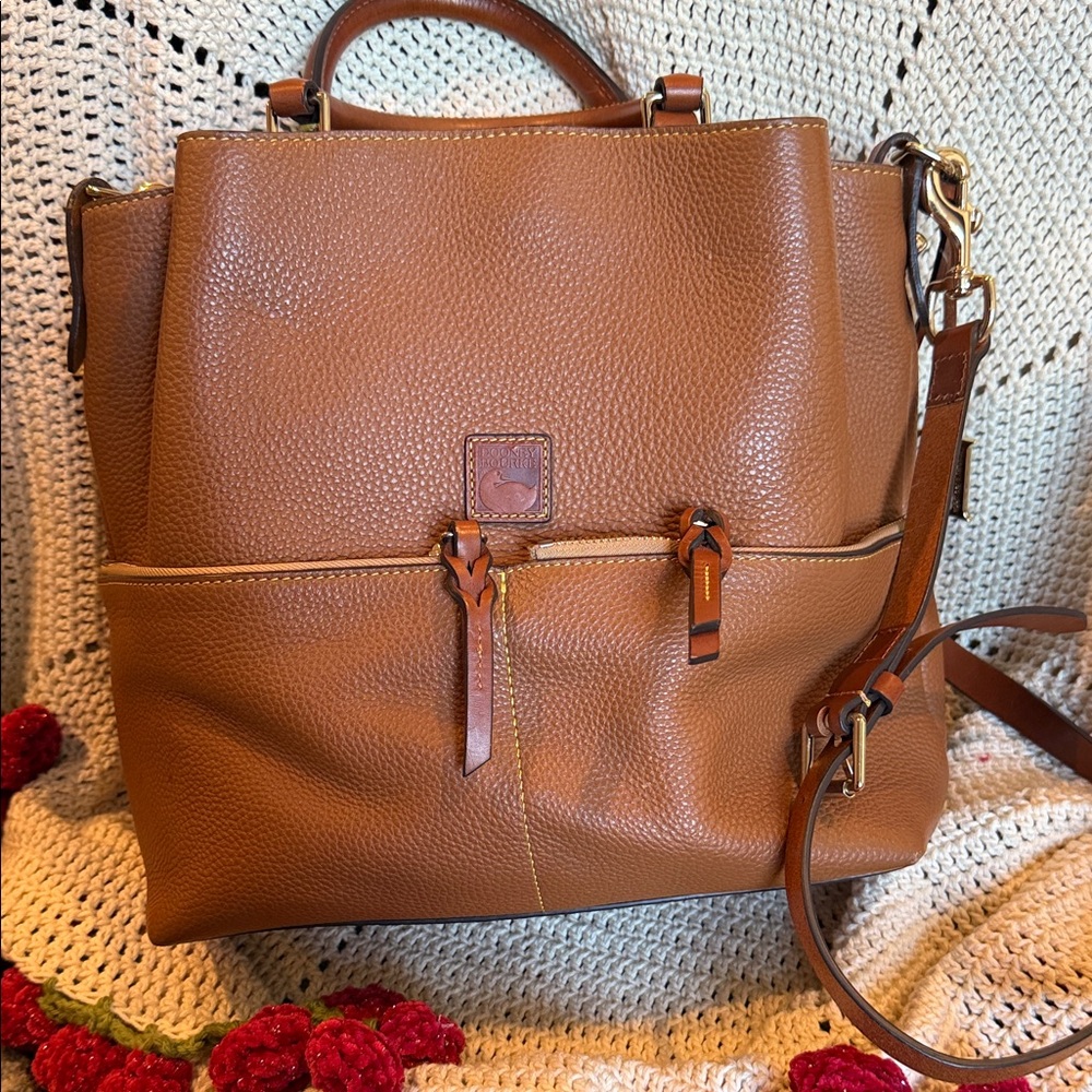 Dooney Bourke Brown Leather Tote Bag